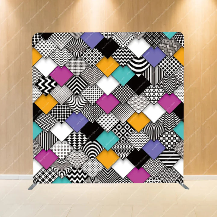Funky Pattern Mix - Pillow Cover Backdrop Backdrops