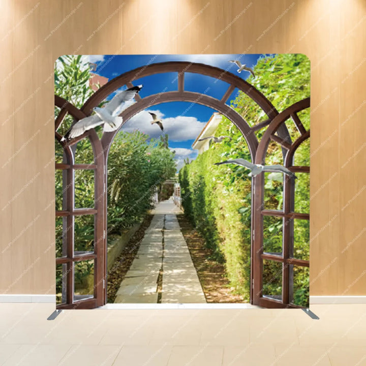 Garden Arbor Pathway – Pillow Cover Backdrop