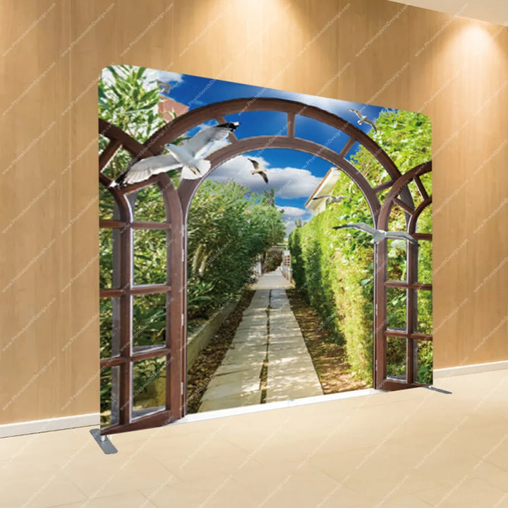 Garden Arbor Pathway – Pillow Cover Backdrop