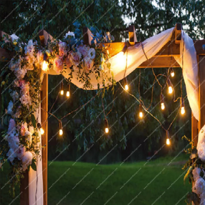 Garden Bistro Lights – Pillow Cover Backdrop