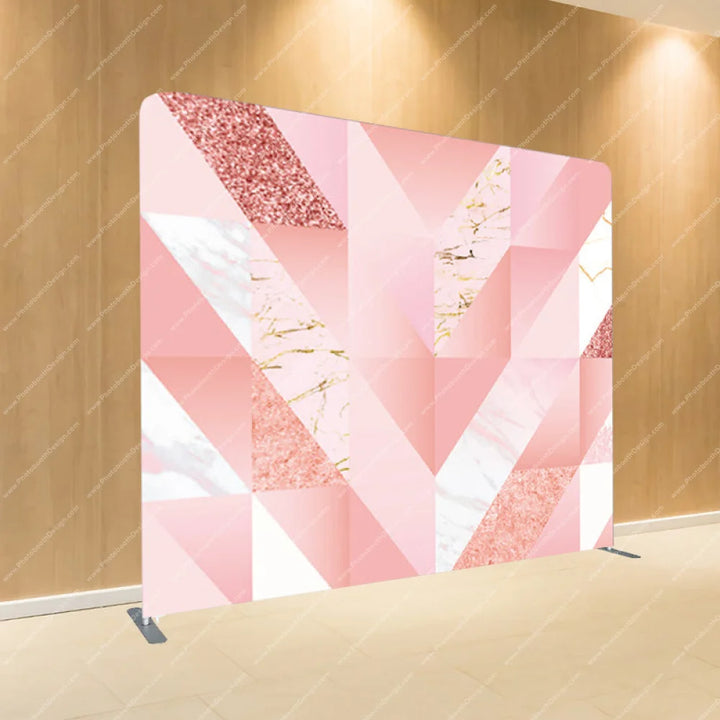 Geometric Pink Prism - Pillow Cover Backdrop Backdrops