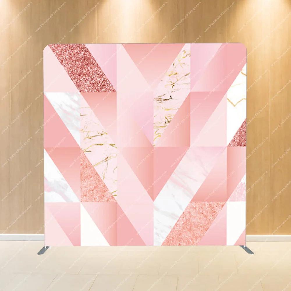 Geometric Pink Prism - Pillow Cover Backdrop Backdrops