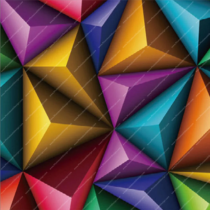 Geometric Prism Burst – Pillow Cover Backdrop