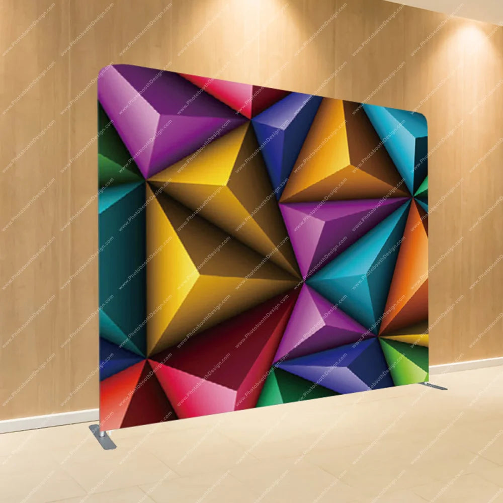 Geometric Prism Burst – Pillow Cover Backdrop