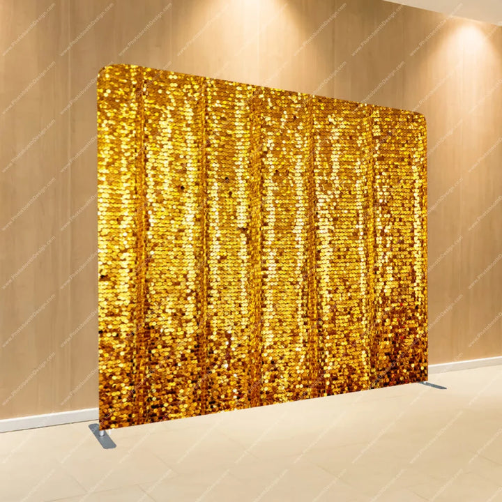 Gold Shimmer Sequin - Pillow Cover Backdrop Backdrops