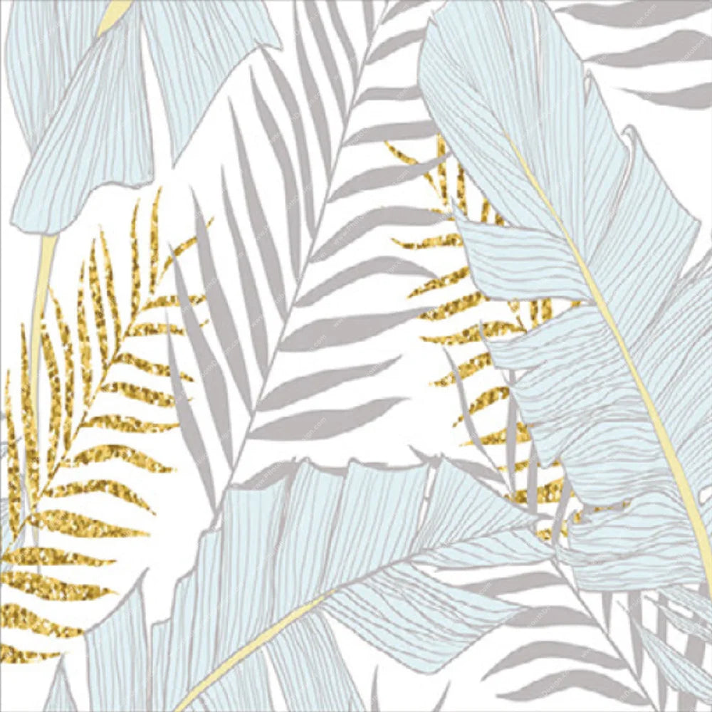 Golden Palm Fronds - Pillow Cover Backdrop Backdrops
