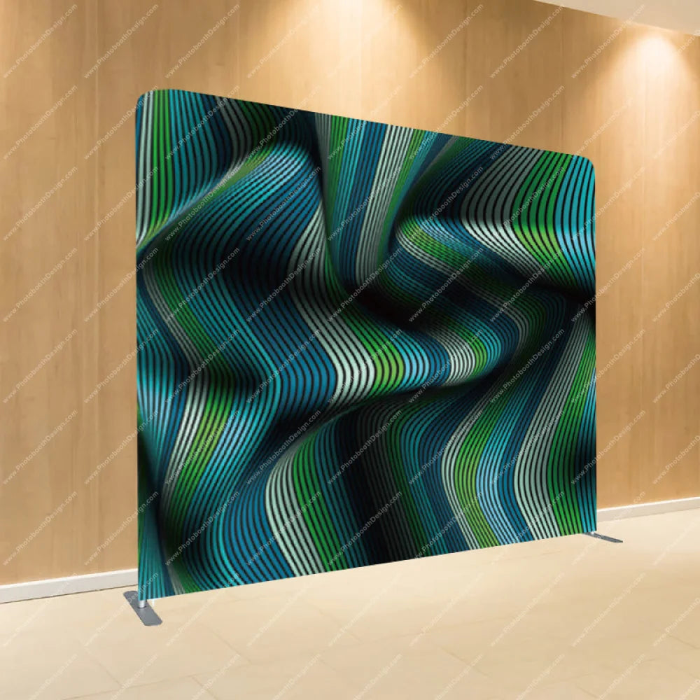 Green Wave Fantasy - Pillow Cover Backdrop Backdrops