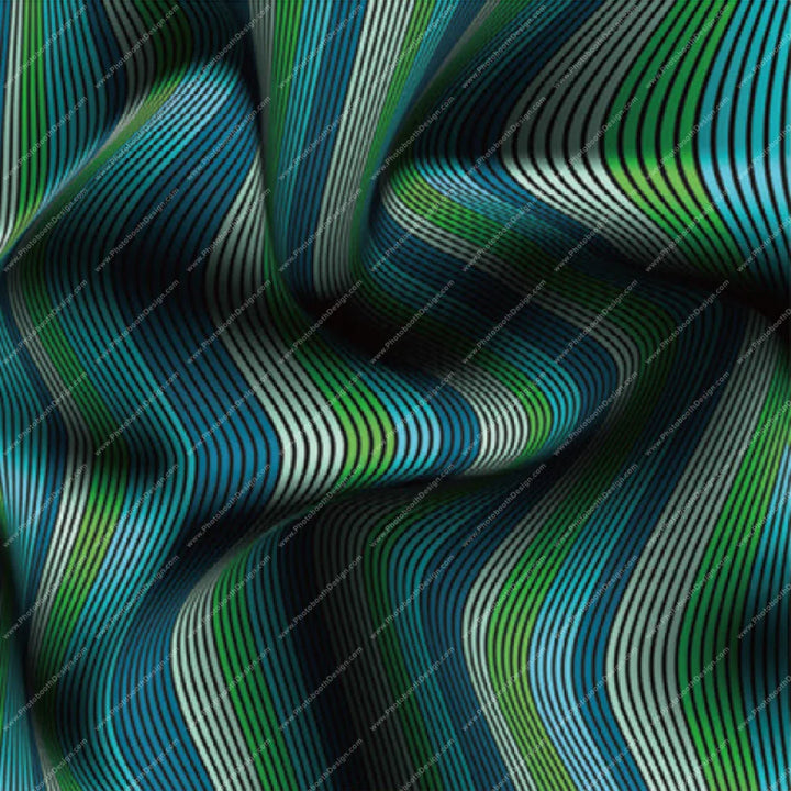 Green Wave Fantasy - Pillow Cover Backdrop Backdrops