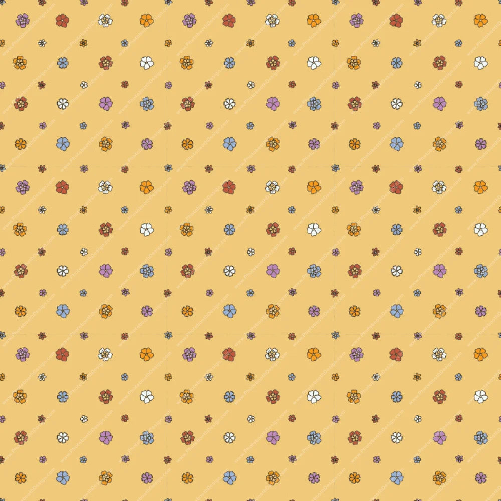 Groovy Pattern Flowers - Pillow Cover Backdrop Backdrops