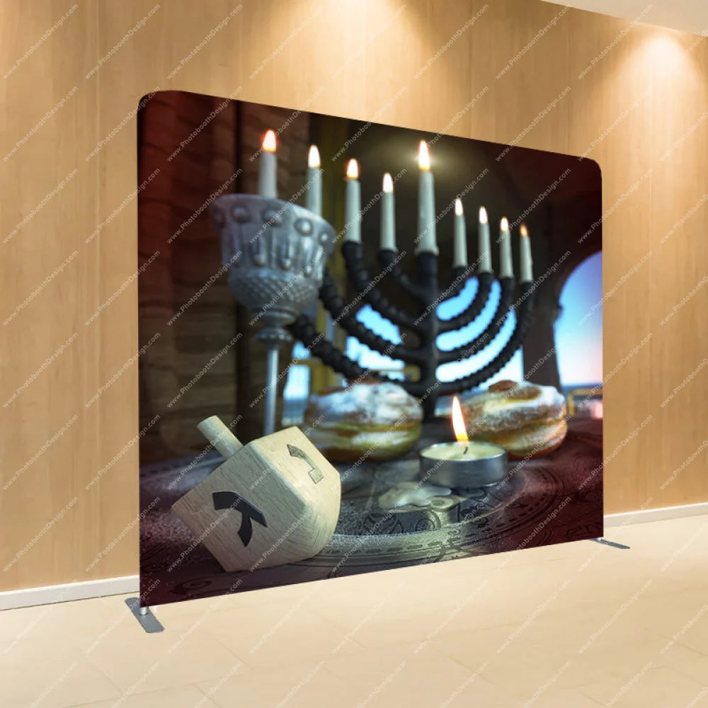 Hanukkah Festival Of Lights - Pillow Cover Backdrop Backdrops