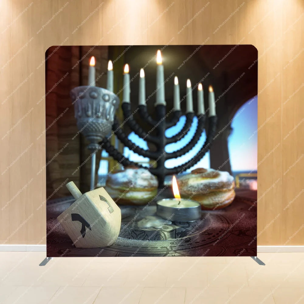 Hanukkah Festival Of Lights - Pillow Cover Backdrop Backdrops