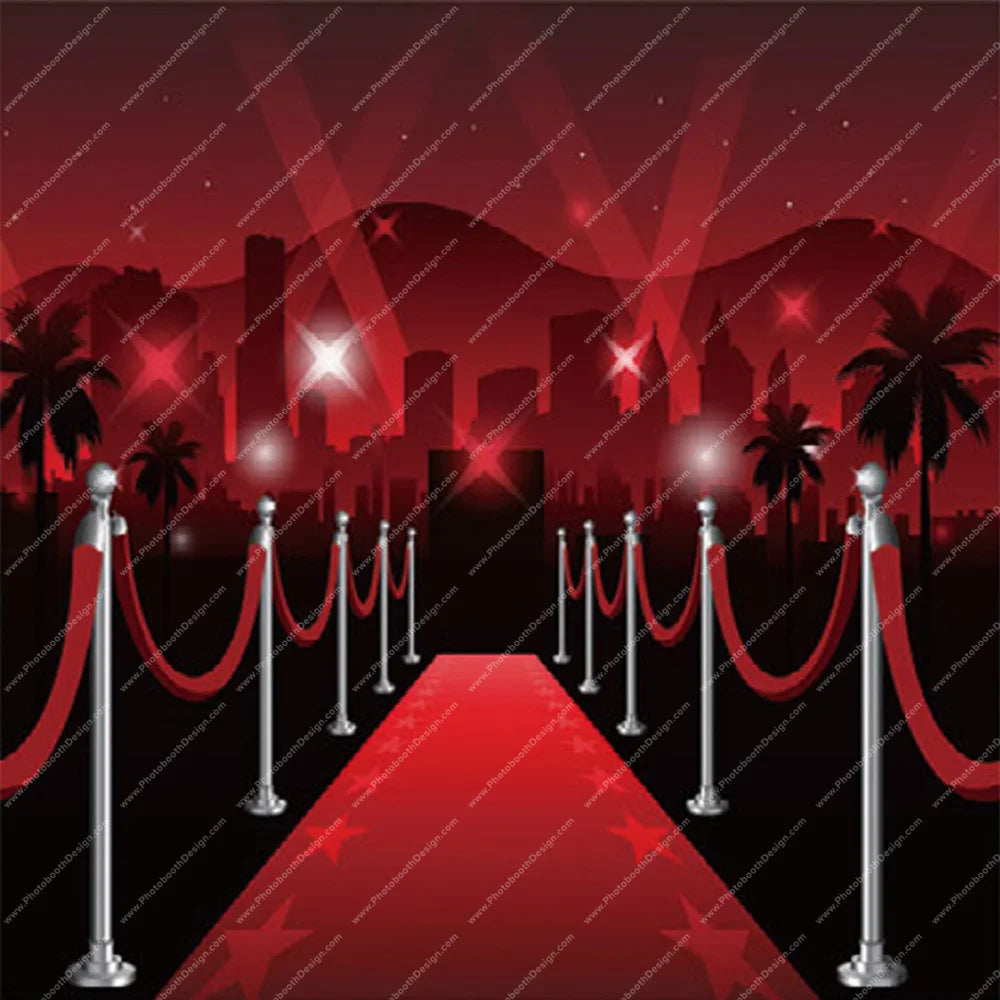 Hollywood Red Carpet Entrance - Pillow Cover Backdrop