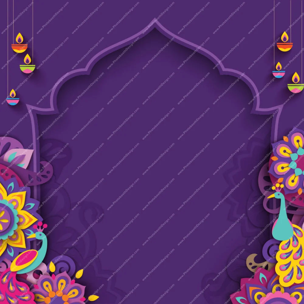 Indian Diwali Festival Of Lights - Pillow Cover Backdrop Backdrops