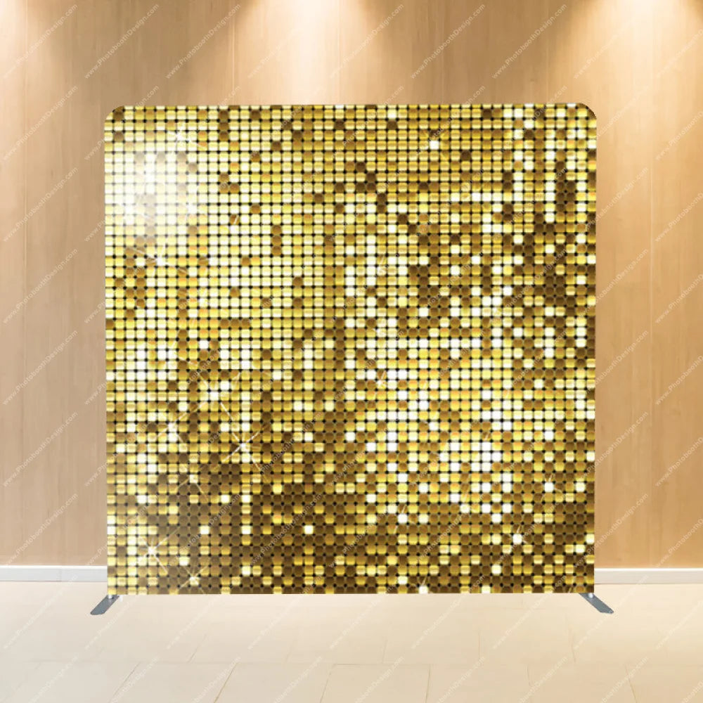 Large Gold Sequin Mosaic - Pillow Cover Backdrop Backdrops