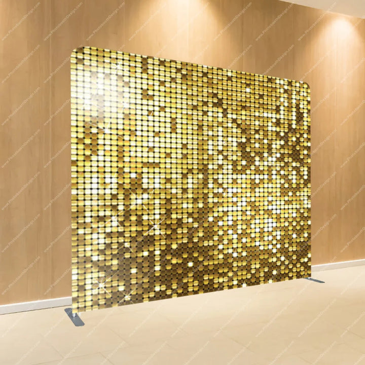 Large Gold Sequin Mosaic - Pillow Cover Backdrop Backdrops
