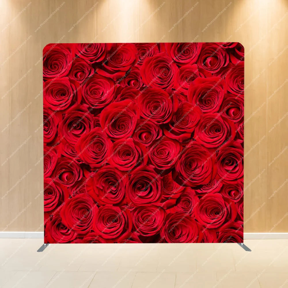Large Red Roses - Pillow Cover Backdrop Backdrops