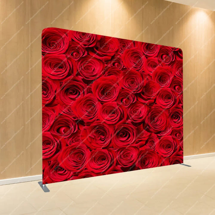 Large Red Roses - Pillow Cover Backdrop Backdrops