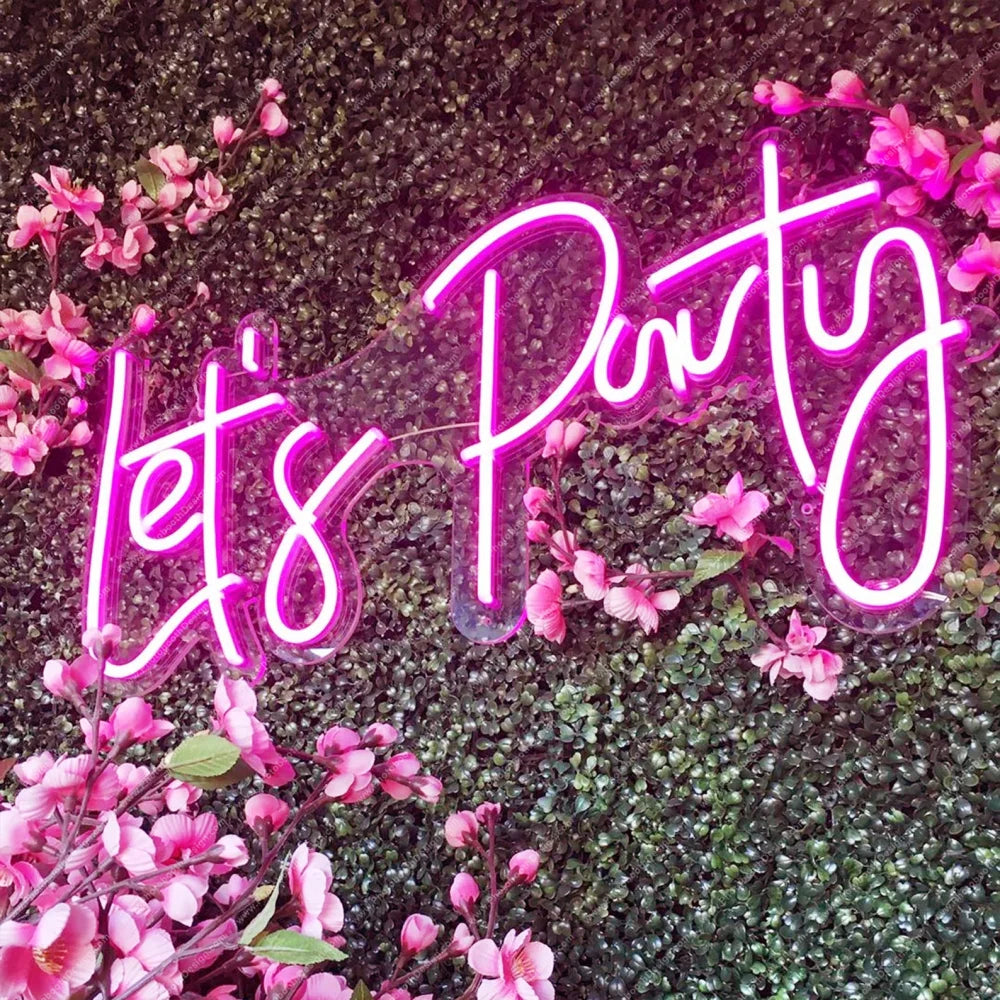 Lets Party Led Neon Sign Signs