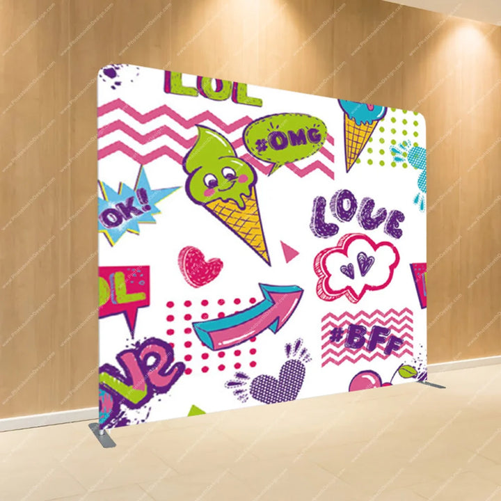 LOL Pop Art Doodles – Pillow Cover Backdrop