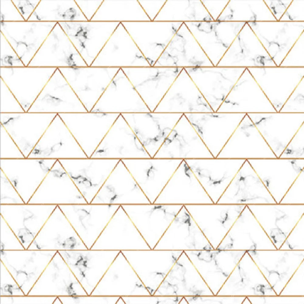 Marble & Gold Geometric Triangles - Pillow Cover Backdrop