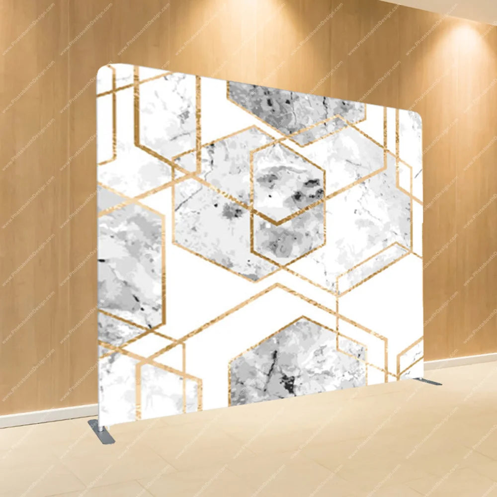 Marble Hexagon Matrix – Pillow Cover Backdrop