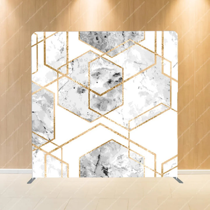 Marble Hexagon Matrix – Pillow Cover Backdrop