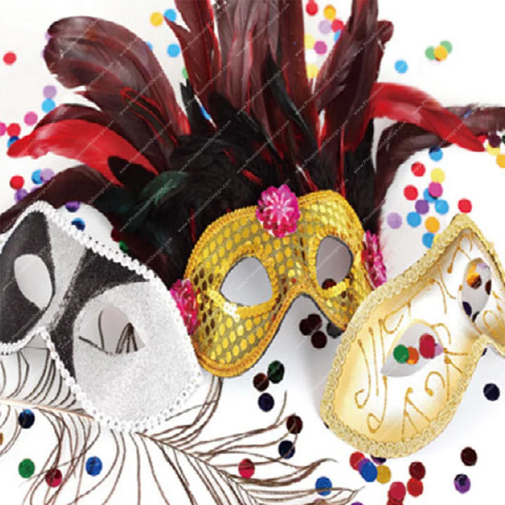 Masquerade Feathers – Pillow Cover Backdrop