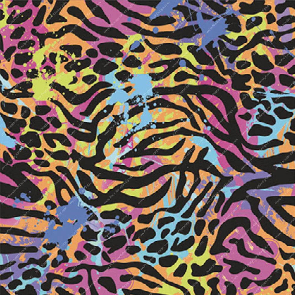 Neon Animal Print Jungle – Pillow Cover Backdrop