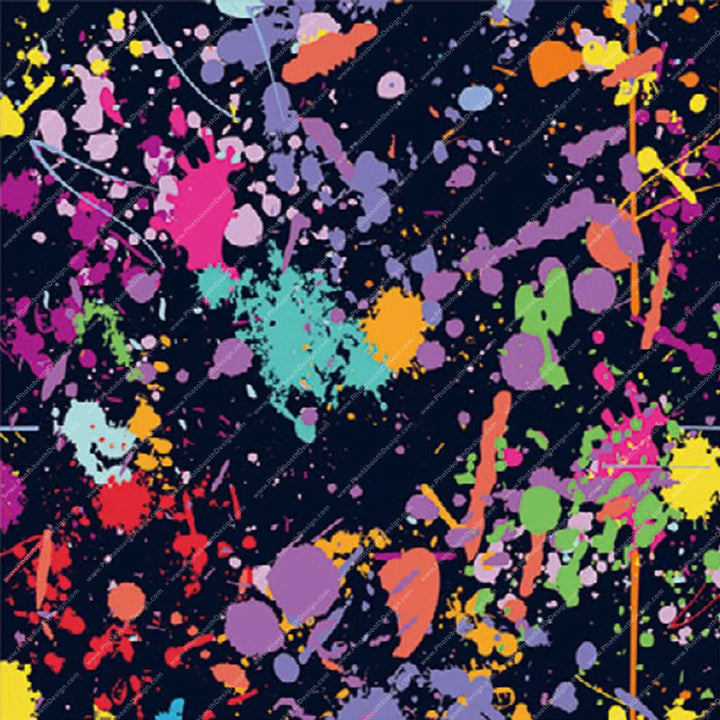 Neon Paint Splatter Abstract - Pillow Cover Backdrop