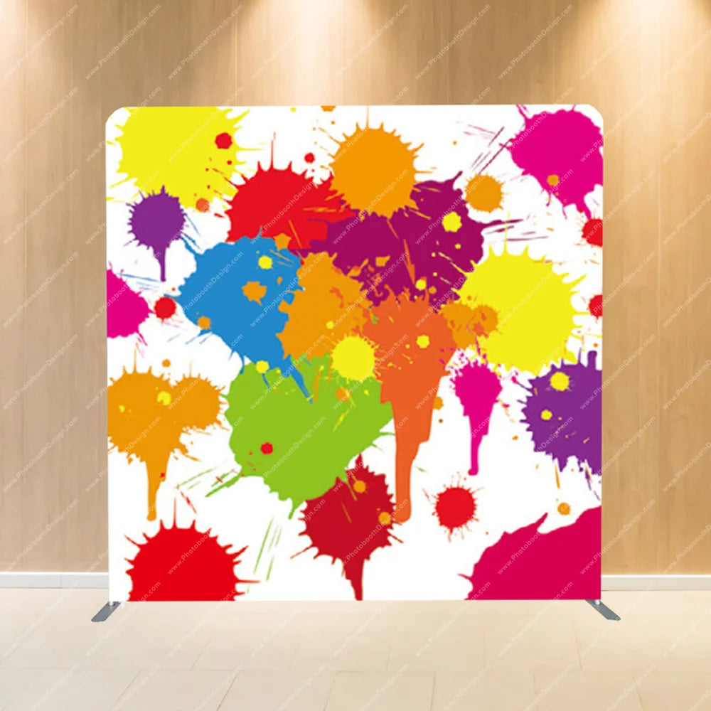 Neon Paint Splatter – Pillow Cover Backdrop