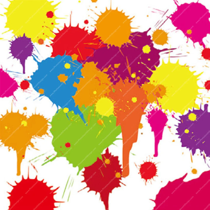 Neon Paint Splatter – Pillow Cover Backdrop