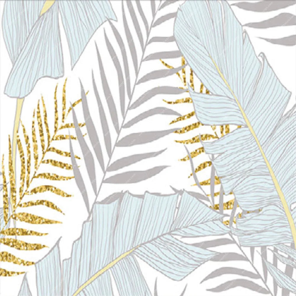 Palm & Fern Line Art – Pillow Cover Backdrop