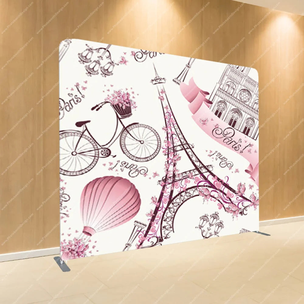 Paris Sketch in Blush – Pillow Cover Backdrop