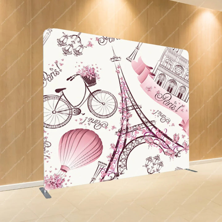 Paris Sketch in Blush – Pillow Cover Backdrop