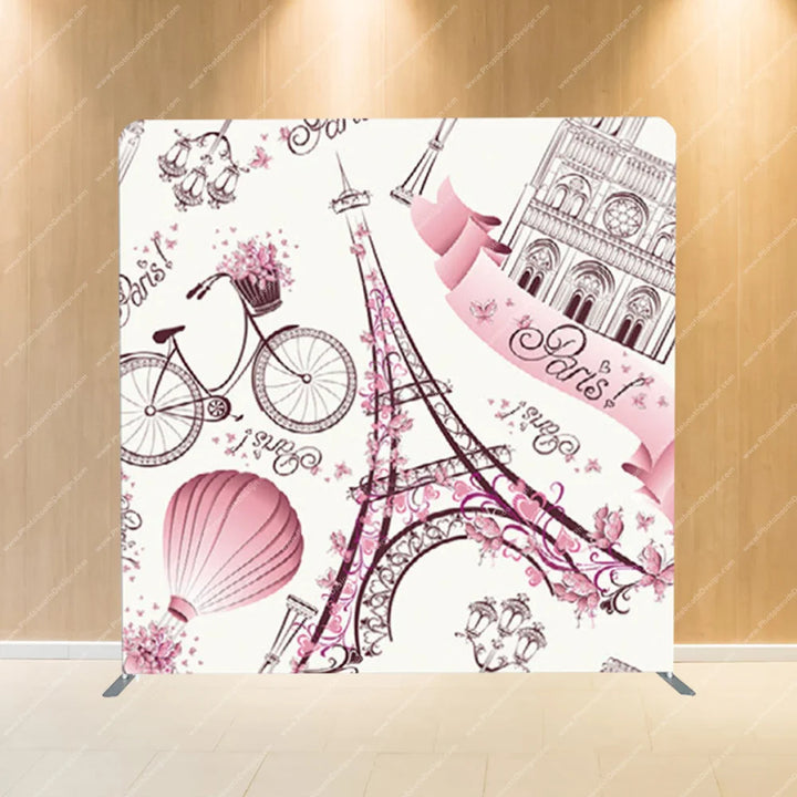 Paris Sketch in Blush – Pillow Cover Backdrop