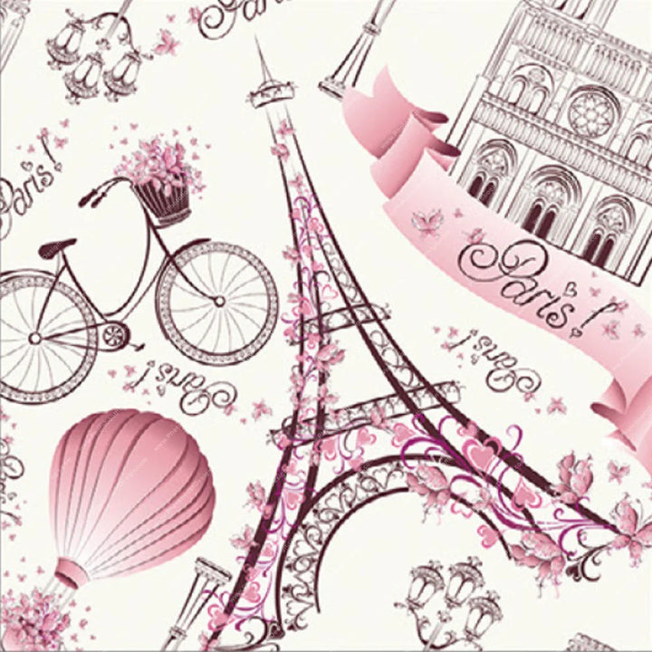 Parisian Chic Sketch - Pillow Cover Backdrop Backdrops