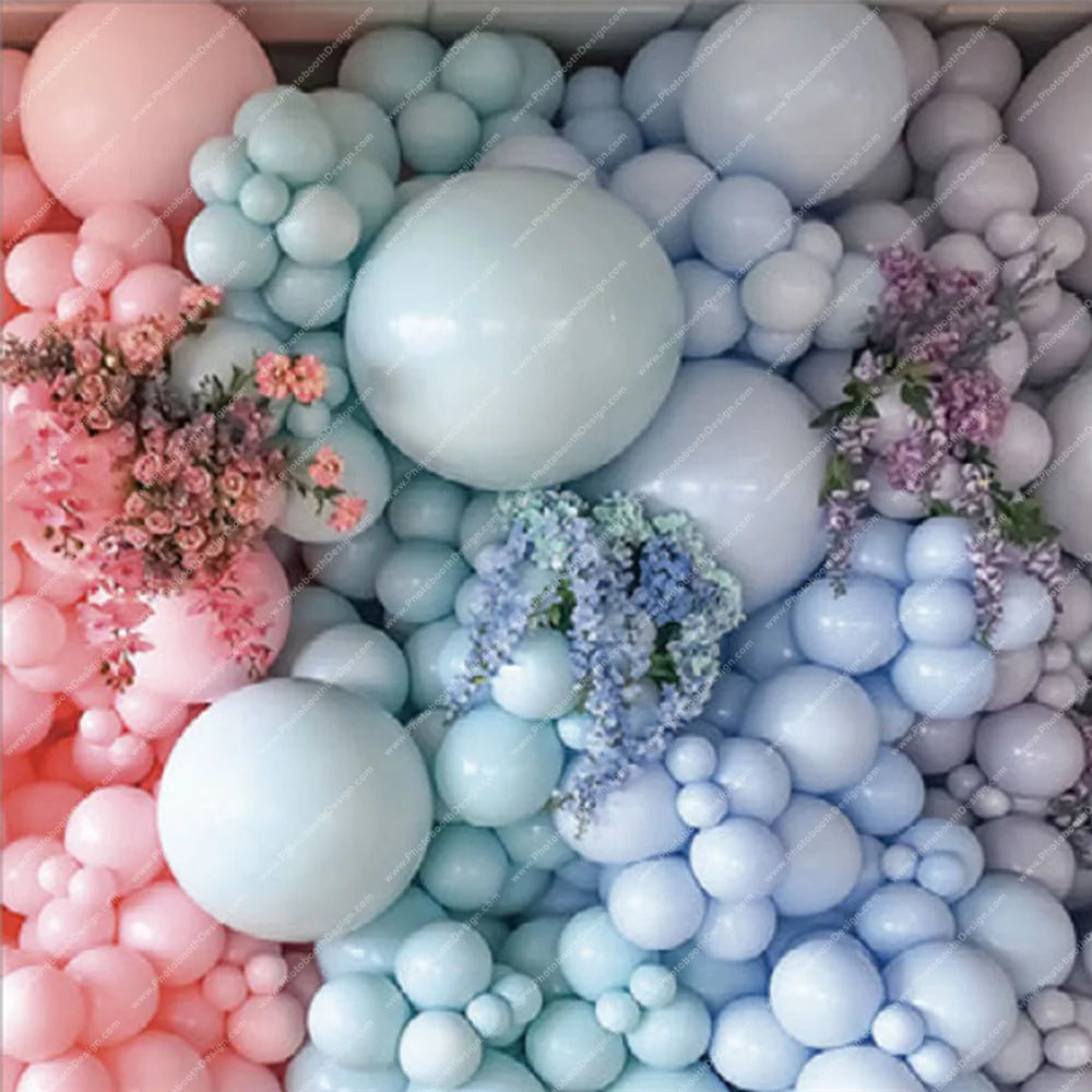 Pastel Balloon Garden – Pillow Cover Backdrop