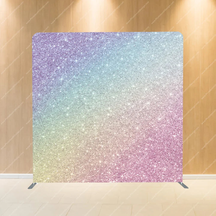 Pastel Rainbow Glitter – Pillow Cover Backdrop