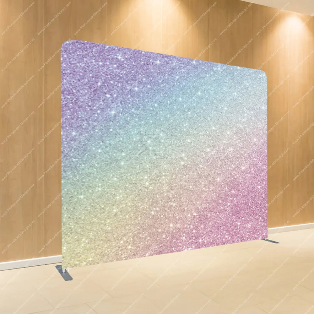 Pastel Rainbow Glitter – Pillow Cover Backdrop