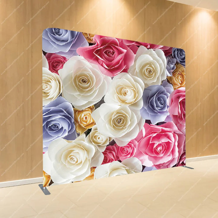 Pastel Rose Garden – Pillow Cover Backdrop