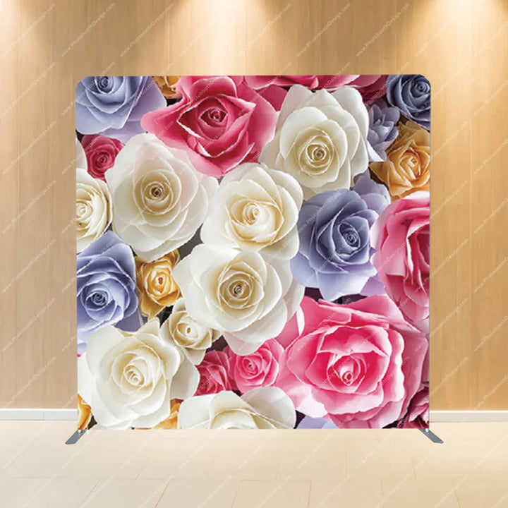 Pastel Rose Garden – Pillow Cover Backdrop