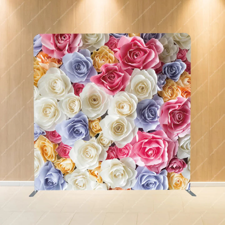 Pastel Rose Mix Wall – Pillow Cover Backdrop