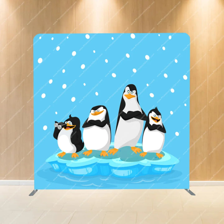 Penguins Winter - Pillow Cover Backdrop Backdrops