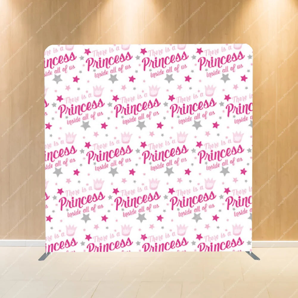 Pink Princess Script Pattern – Pillow Cover Backdrop