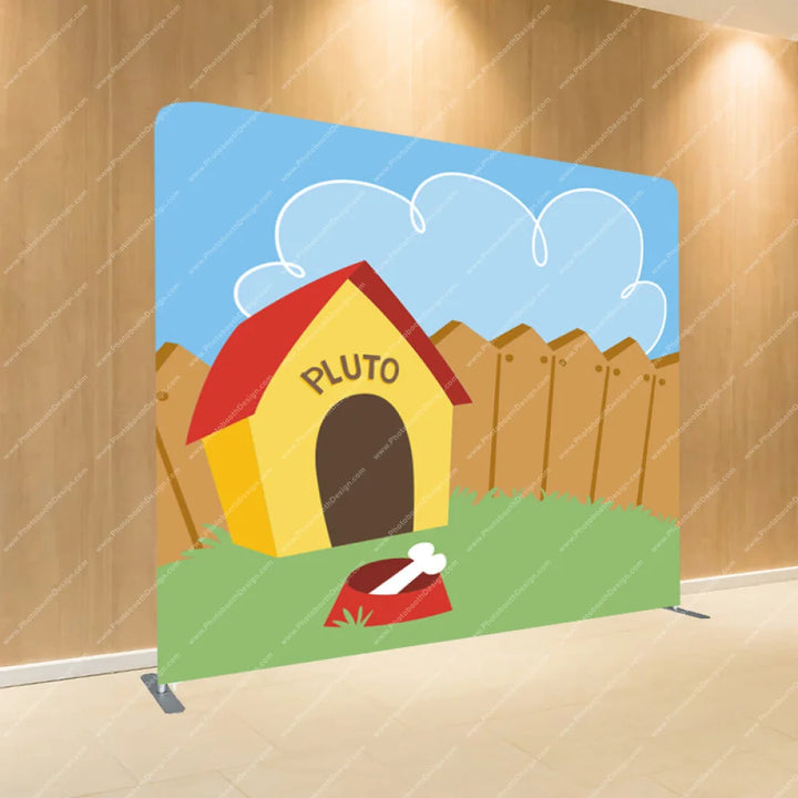Pluto Dog Backyard - Pillow Cover Backdrop Backdrops