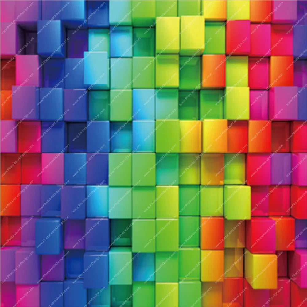 Rainbow Tiles Mosaic – Pillow Cover Backdrop