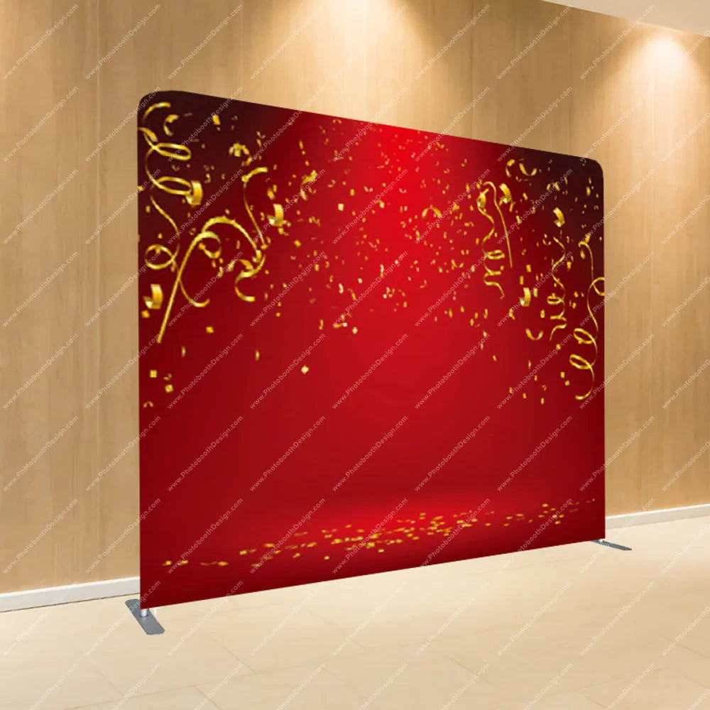 Red Gala Flourish – Pillow Cover Backdrop