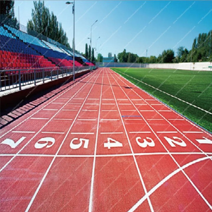 Red Running Track – Pillow Cover Backdrop