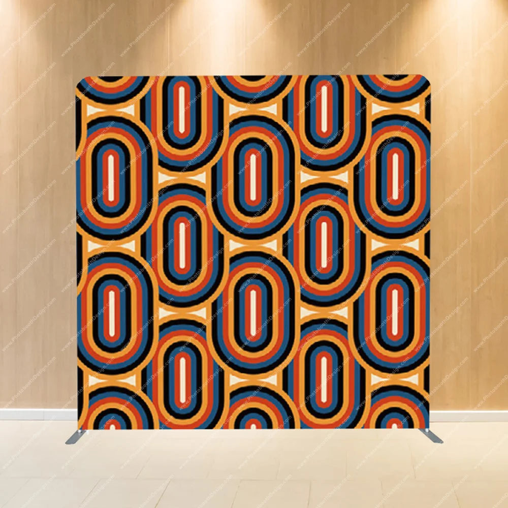 Retro Ovals 70s Groove – Pillow Cover Backdrop