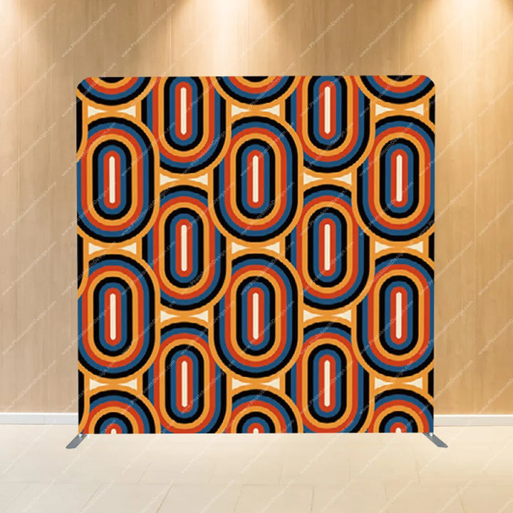 Retro Ovals 70s Groove – Pillow Cover Backdrop